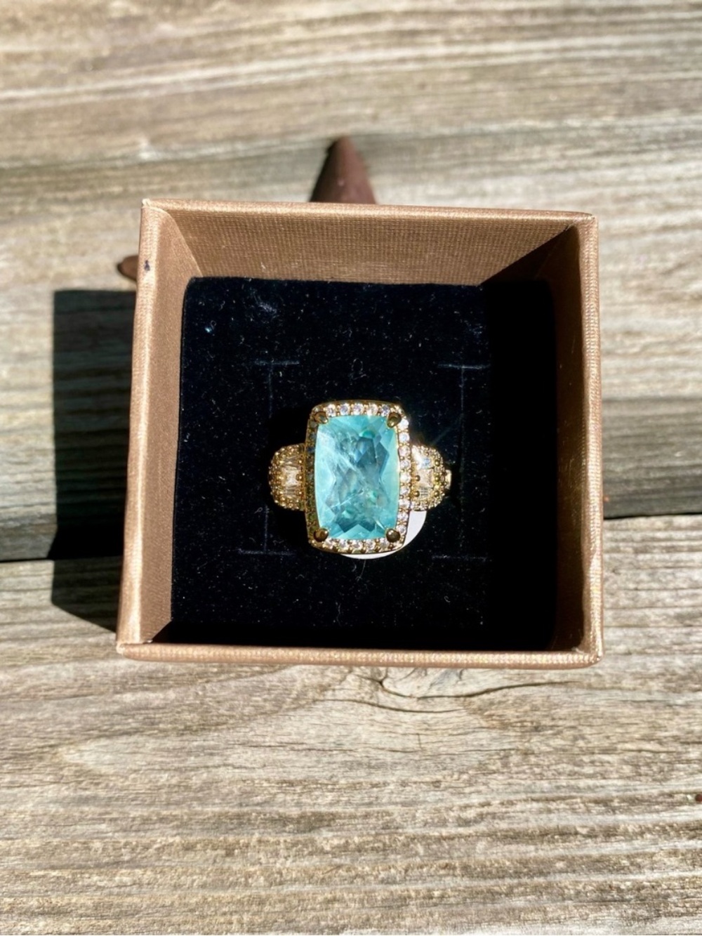 Bomb Party OG Aqua Quartz Size 8 Ring
